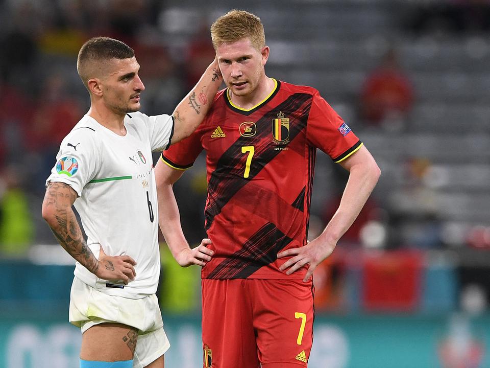 Kevin De Bruyne sérülten is végigjátszotta az olaszok elleni Eb negyeddöntőt (Fotó: AFP) Kevin De Bruyne sérülten is végigjátszotta az olaszok elleni Eb negyeddöntőt (Fotó: AFP)