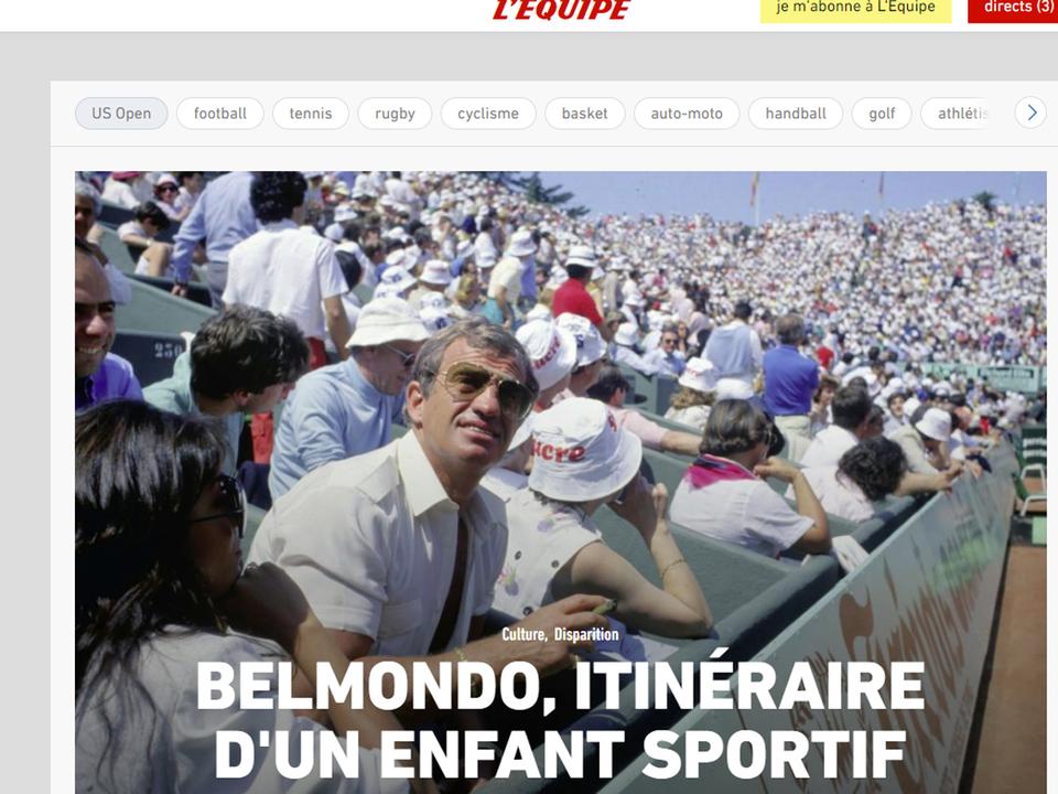 A L'Équipe is megemlékezett a filmsztárról (Fotó: lequipe.fr)